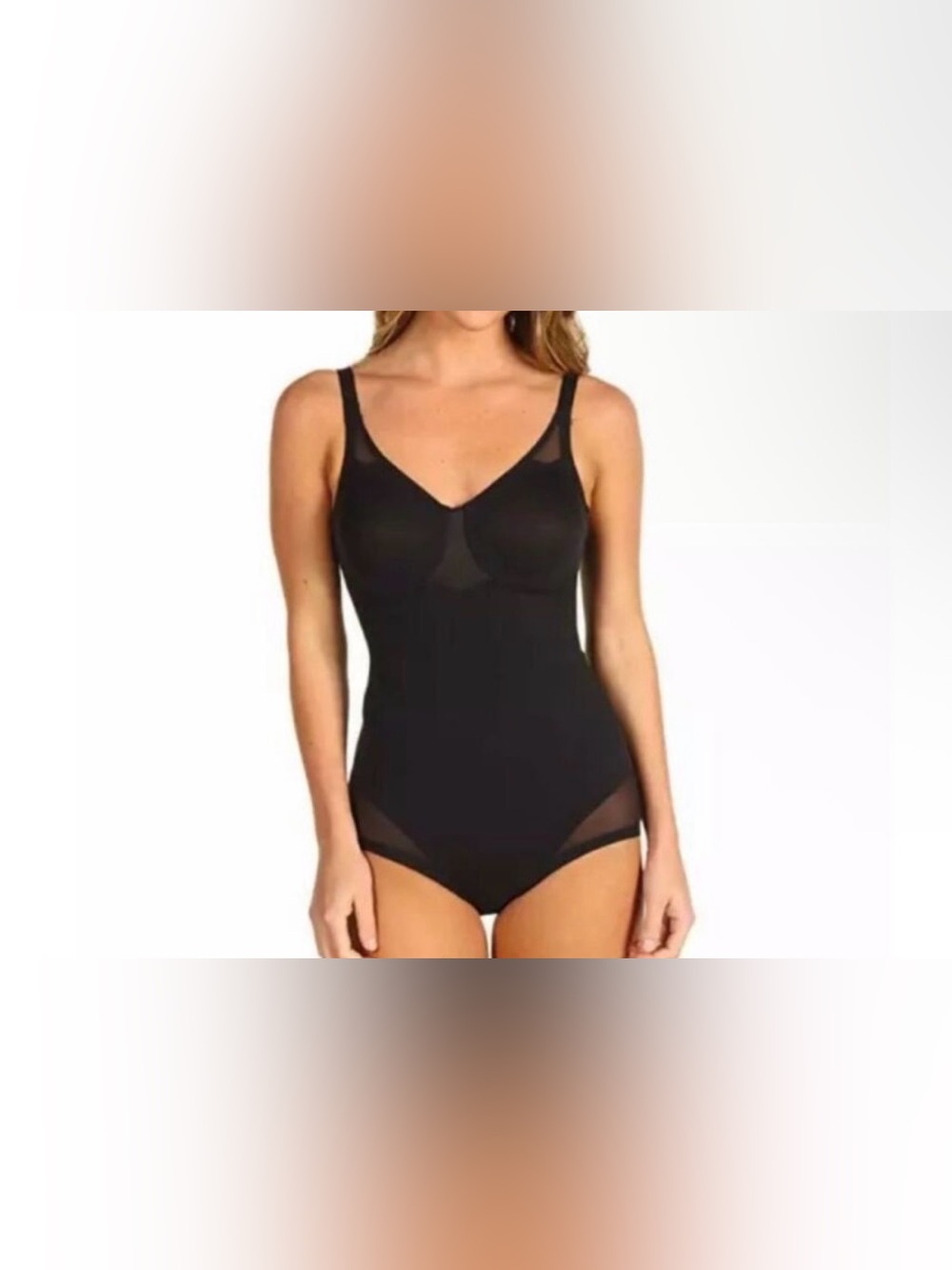 MiracleSuit Extra Firm Sexy Sheer Shaping Bodybriefer Sz 38B Black NWT